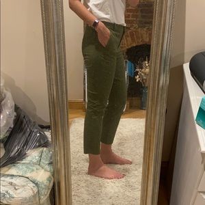 J crew mercantile olive green cropped ankle pants